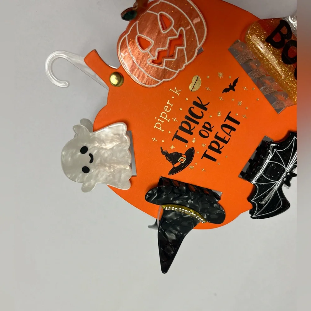 NWT 🎃🦇👻 Piper K Adorable Halloween hair claws clips set of 5